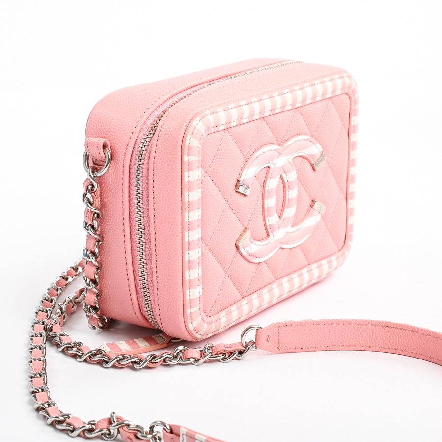 ク*︎様 売り切りCHANELバニティ❗ CCフィリグリーミニヴァニティバッグ(約W14xH10xD6cm(実寸) ピンク