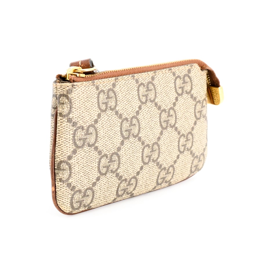 【期間限定値下げ】GUCCI 木製小物入れ コインキーケース(W12xH7xD1.5cm ブラウン): ブランド財布【公式