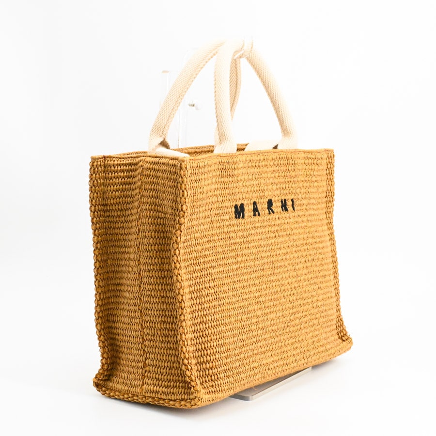 ナチュラルトートバッグスモール(約W31.5xH23xD13cm(実寸) ブラウン