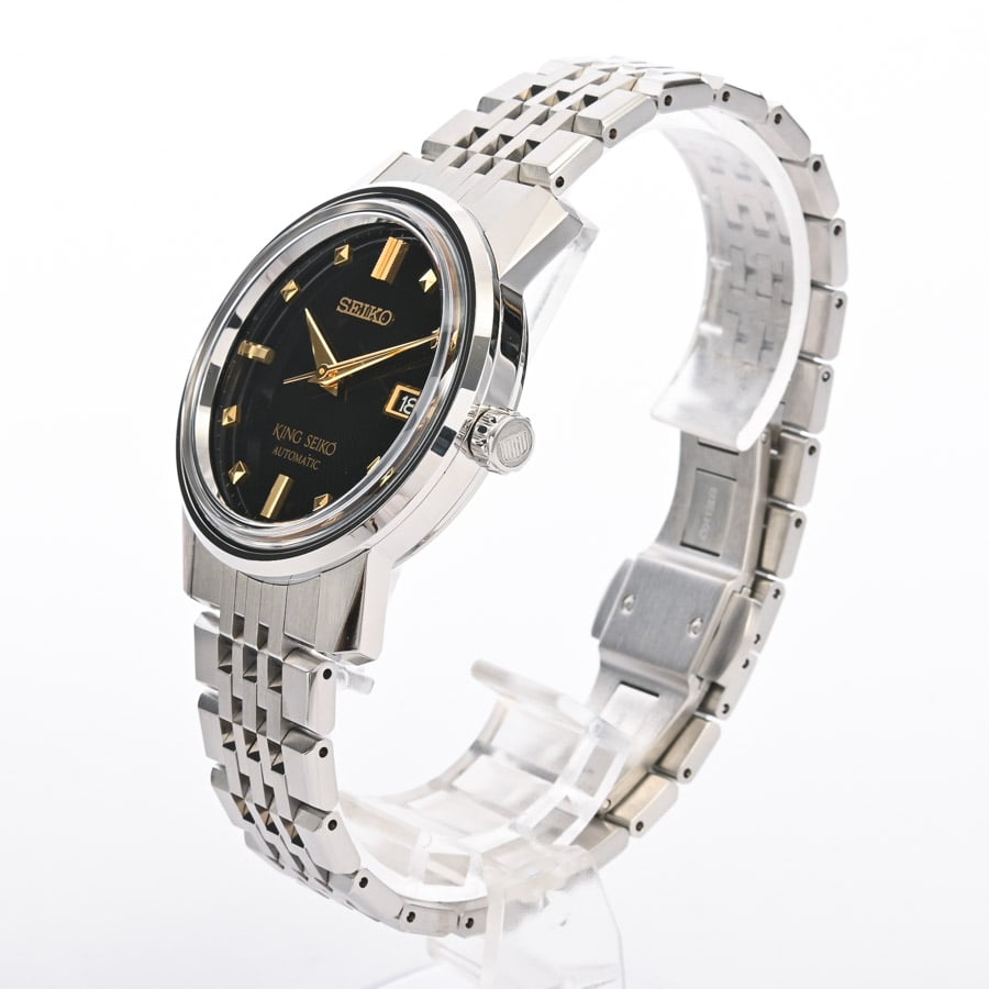KING SEIKO(ケース:約38mm(実寸)/ブレスサイズ:約20cm ブラック