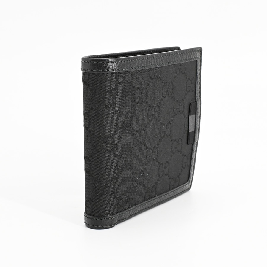 GUCCI 折りたたみ財布 ブラック 2つ折り財布(約W11xH11cm(実寸) ブラック): ブランド財布【公式