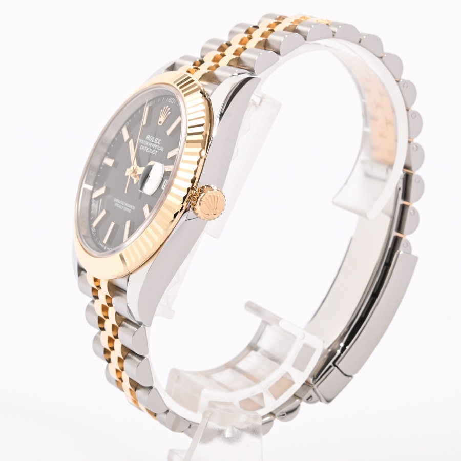 ROLEX　ロレックス　デイトジャスト　18K×SS　12ｍｍコマ ロレックス デイトジャスト41 SS/K18WG 126334 ROLEX 腕時計 スレート