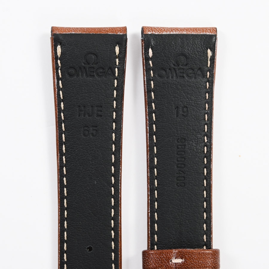 OMEGA 純正　レザーストラップ　19㎜ ブラウン レザーストラップ 19-16mm | 9800.04.09 | 中古A品| メンズ