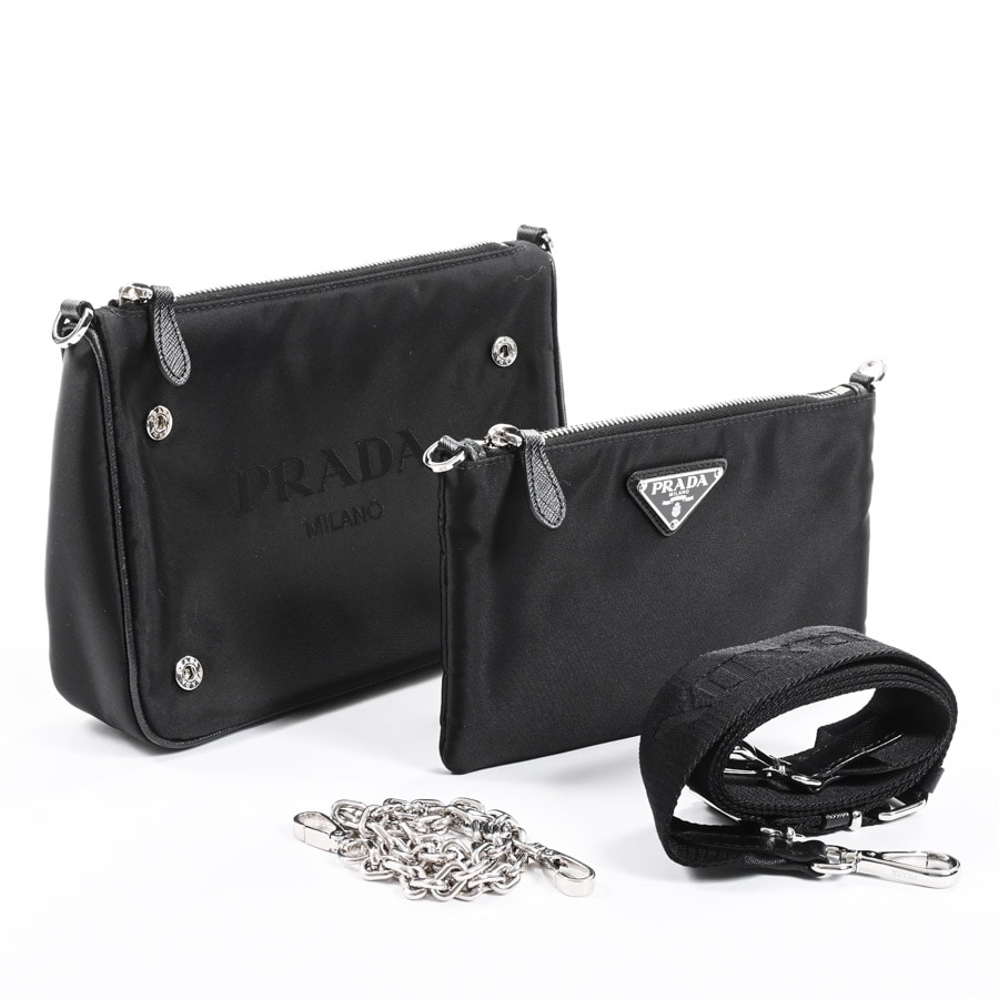 PRADA ブラック ショルダーバッグ PRADA(PRADA)|キルティングチェーンショルダーバッグ|HARDOFF