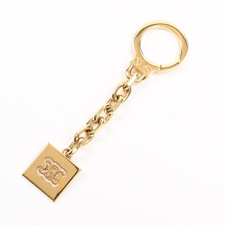 タイムセール！！celine セリーヌ キーホルダー CELINE セリーヌ キーリング Triomphe Key Ring Charm 49J327FWL