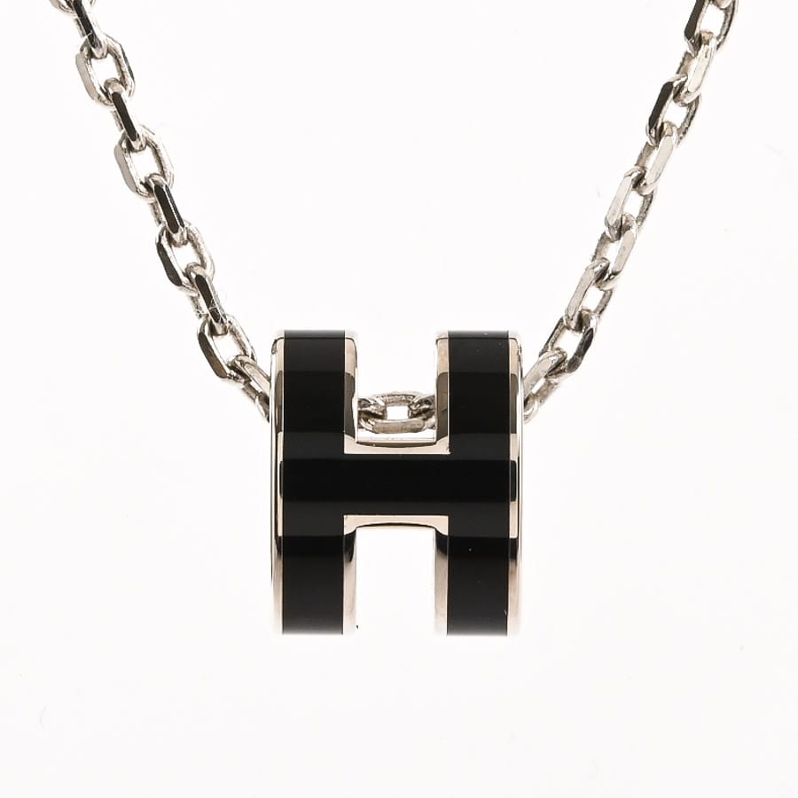 楽天市場】【新品】 エルメス ネックレス ミニ ポップアッシュ MINI POP H Hロゴ ペンダント ブラック 黒 ラッカー HERMES  レディース アクセサリー Hペンダント Hネックレス シンプル チェーン 小さい 女性 ブランド プレゼント 新品 : ACROSS〜アクロス〜