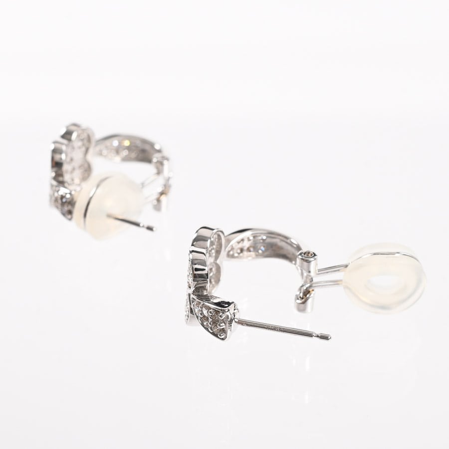 ノーブランド 22k1pダイヤ ピアス ダイヤ ピアス | K18ホワイトゴールド | 中古A品| レディース