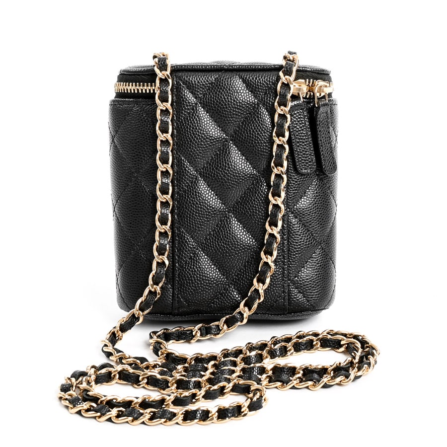 ジャーニー　CHANEL ブラック ショルダーバッグ CHANEL シャネル ハンドバッグ ショルダーバッグ マトラッセ CC