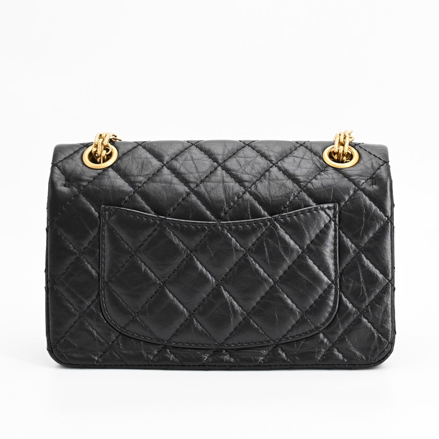 上品でエレガント♪【CHANEL】ミニ 2.55 ハンドバッグ 2.55 ミニ ハンドバッグ、エイジド カーフスキン、ブラック