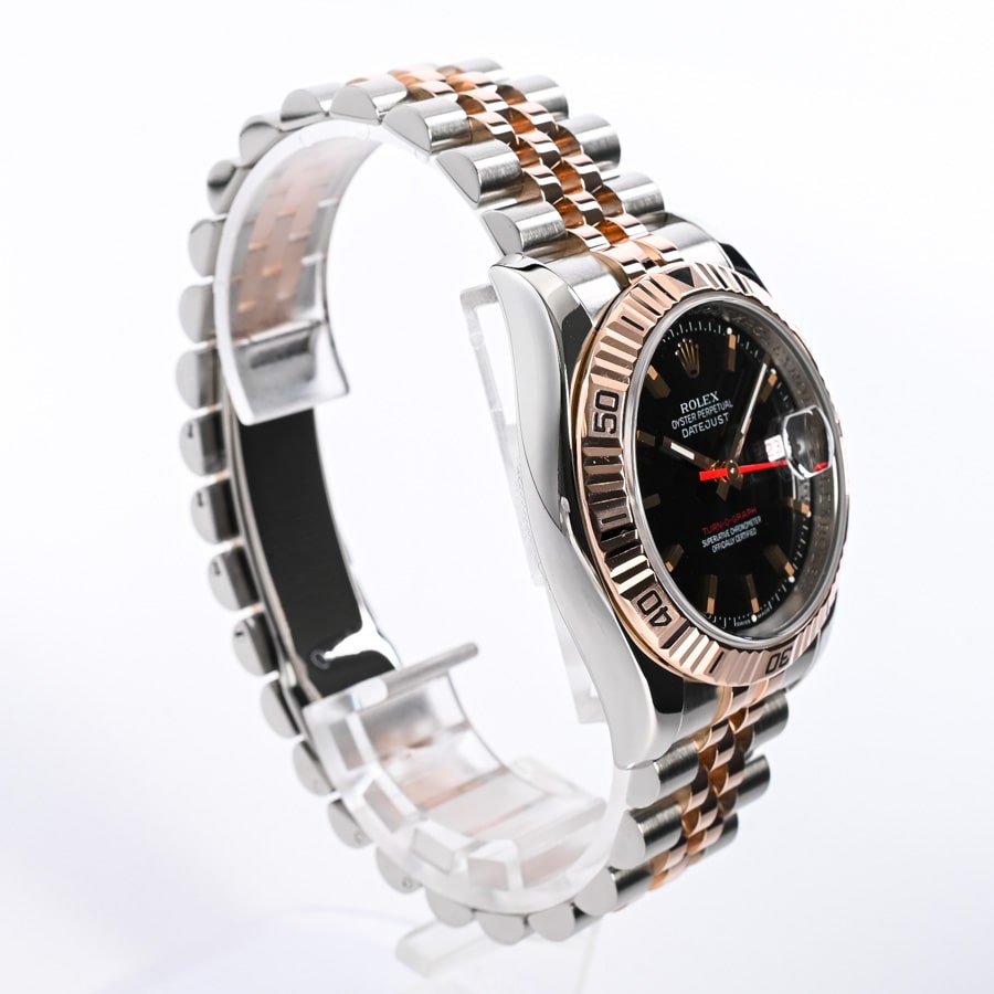 ターノグラフ(ケース:約36mm/ブレスサイズ:約18cm ブラック