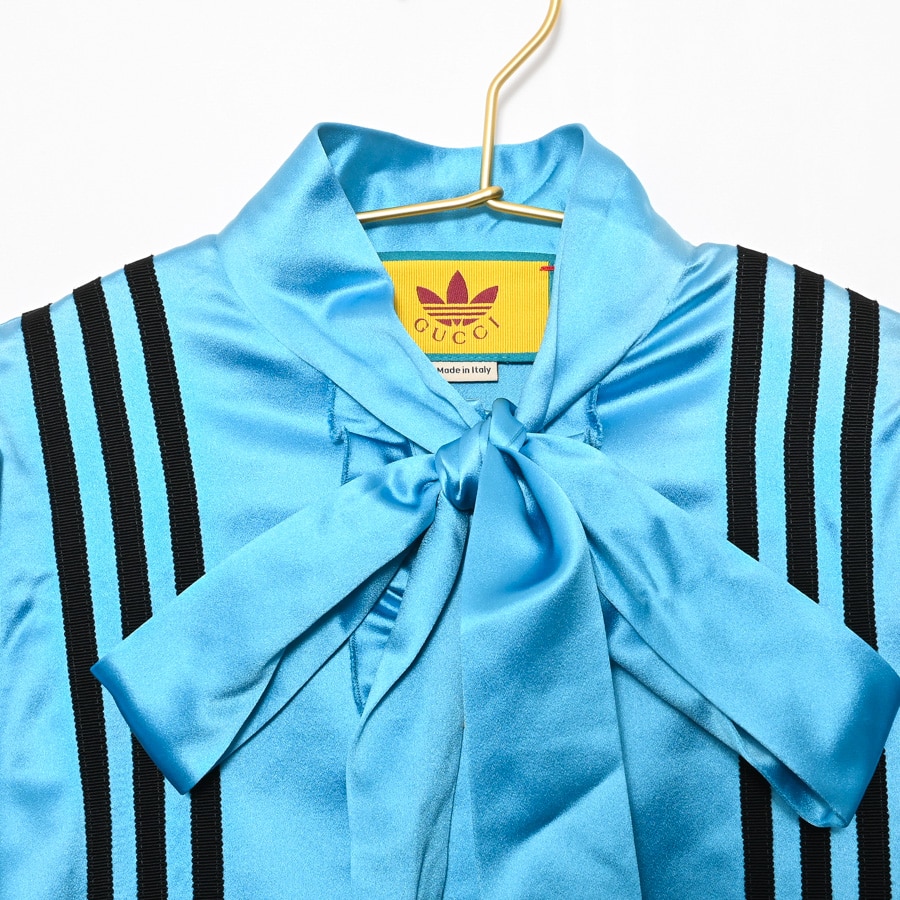 グッチ シャツ シャツ  723279ZHS84 ブルー レディース 中古AB品 シャツ | 723279ZHS84 | シルク | 中古AB品| レディース│グッチ