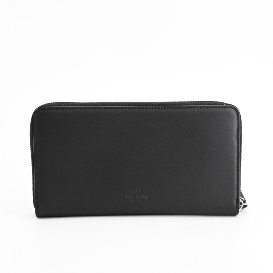 【国内発送】VALENTINO◆VLTN ジップウォレット 長財布 VLTNロングジップウォレット | 長財布 | カーフ | 中古A品| ユニ