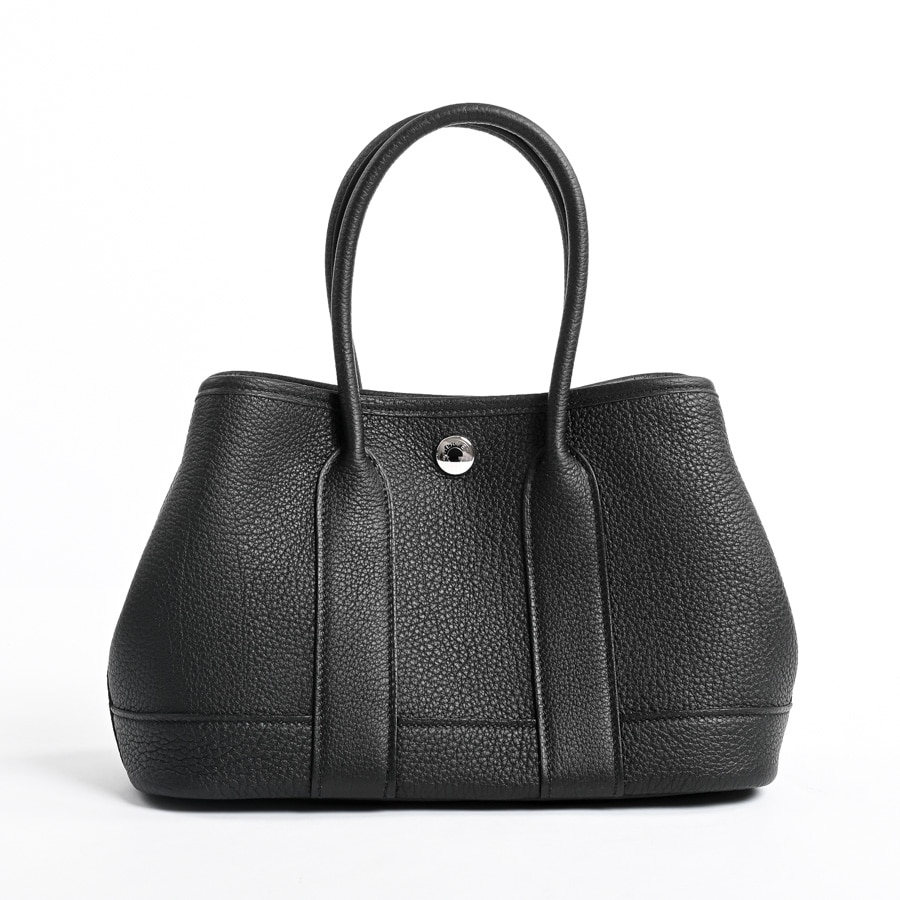 【ガーデンパーティ23 ネオ 】HERMES ハンドバック エルメス HERMES ネオガーデンパーティ23 W刻 ブラック SV金具