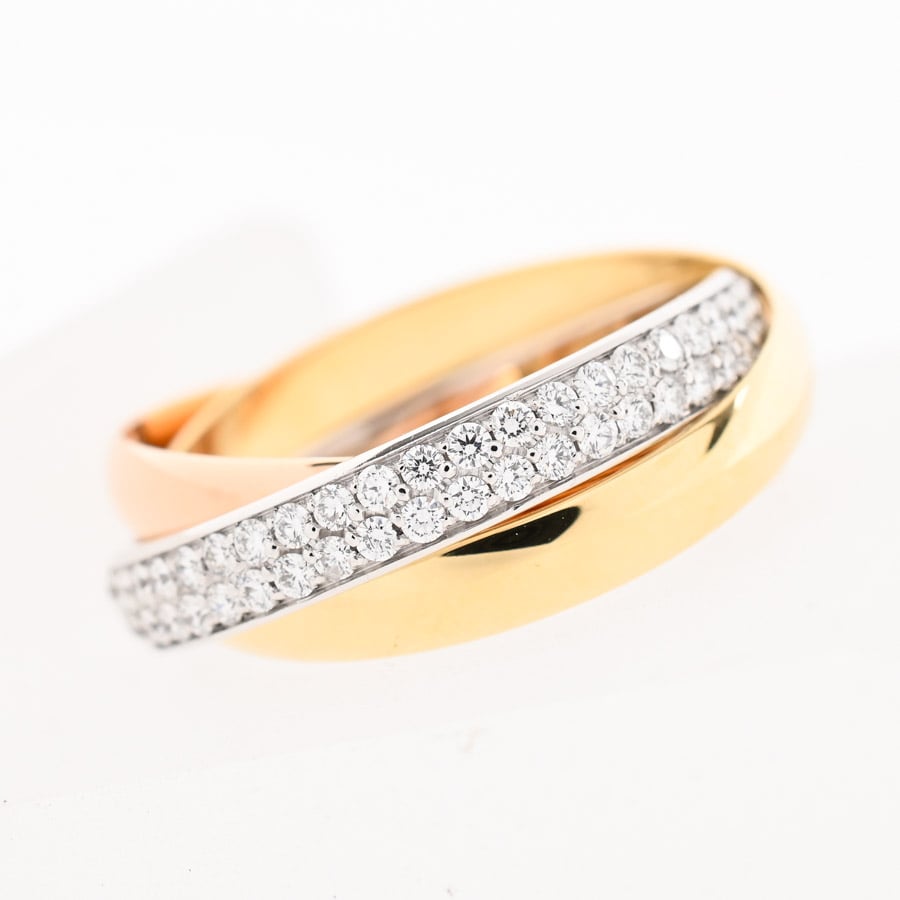 Cartier トリニティSM 48 CARTIER Ring 18K Yellow Gold gold Trinity #48 – Japan second