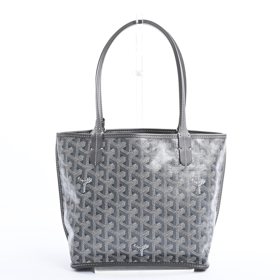 お値下げ致します！Goyard 未使用に近いグレー アンジュミニトートポーチ付 GOYARD ゴヤール トートアンジュミニポーチ グレー - メルカリ