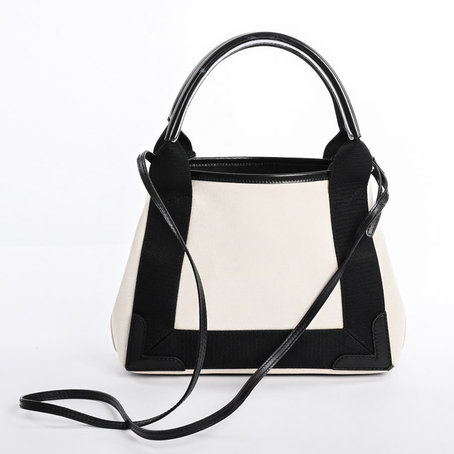 【美品】BALENCIAGA ハンドバッグ ホワイト/ネイビー ba-3399332hh3n9260_1.jpg