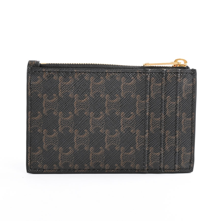 CELINE カードホルダー ジップカードホルダー(約W11xH7cm(実寸) タン): ブランド小物【公式