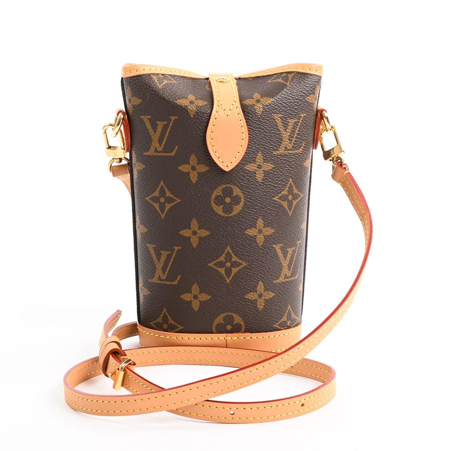 フォールドミーポーチ(約W14.5xH18xD6.5cm ブラウン): ブランドバッグ