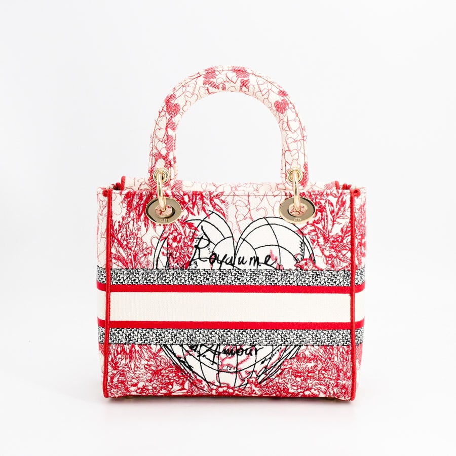 レディD-LITEミディアム(約W23xH20xD12cm(実寸) レッド / ホワイト