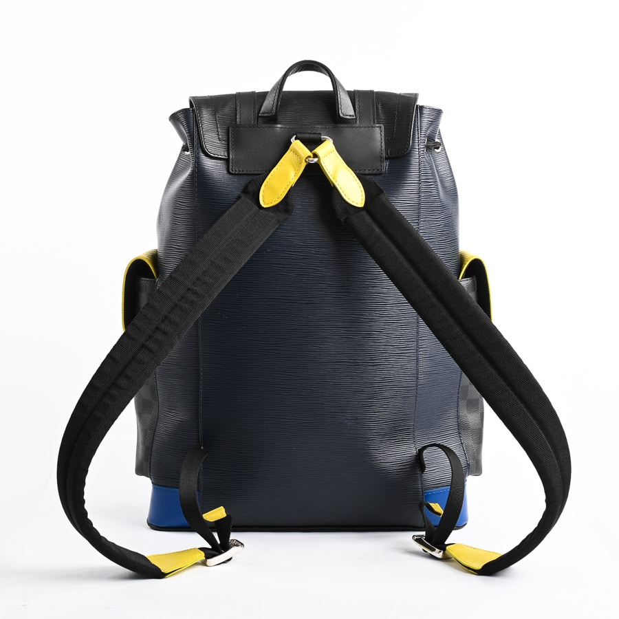 クリストファーPM(約W33xH46xD12cm(実寸) ネイビー / ブルー/イエロー