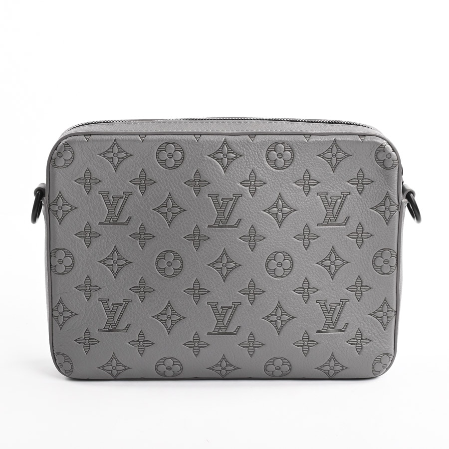 トリオメッセンジャー(約W25xH18.5xD7cm グレー): ブランドバッグ