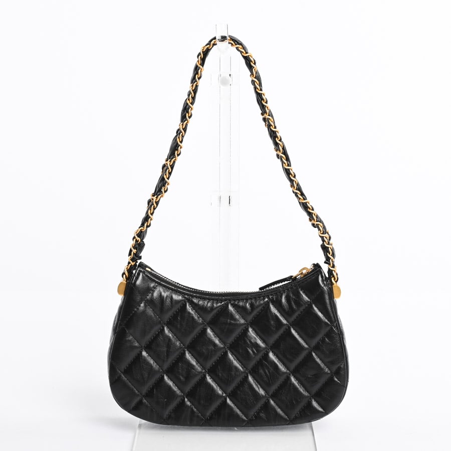 CHANEL19スモールホーボーバッグ(約W20xH11xD4.5cm(実寸) ブラック CHANEL19スモールホーボーバッグ(約W20xH11xD4.5cm(実寸) ブラック