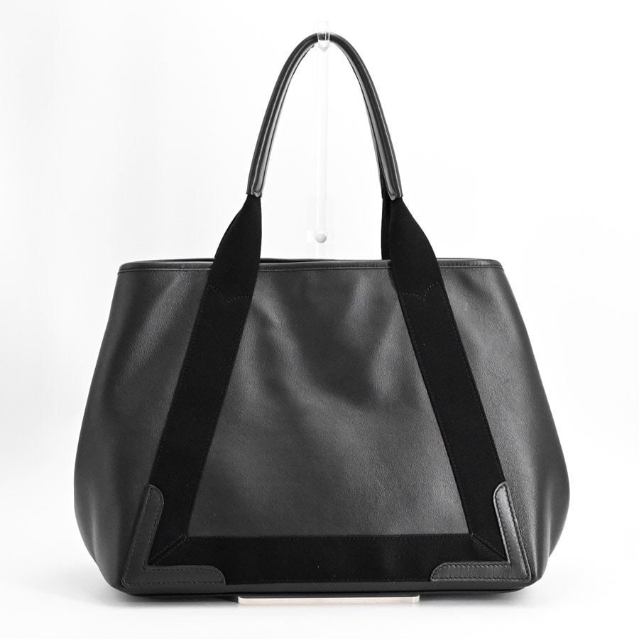 スガゴバ ネイビーカバスM(約W35xH27xD16cm(実寸) ブラック): ブランドバッグ