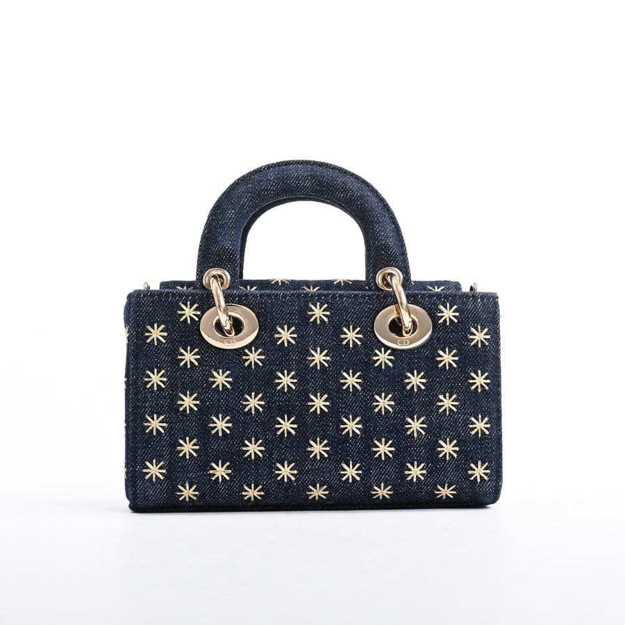 Lady D-Joyマイクロバッグ | クロスショルダーバッグ | デニム | 中古A Lady D-Joyマイクロバッグ | クロスショルダーバッグ | デニム | 中古A