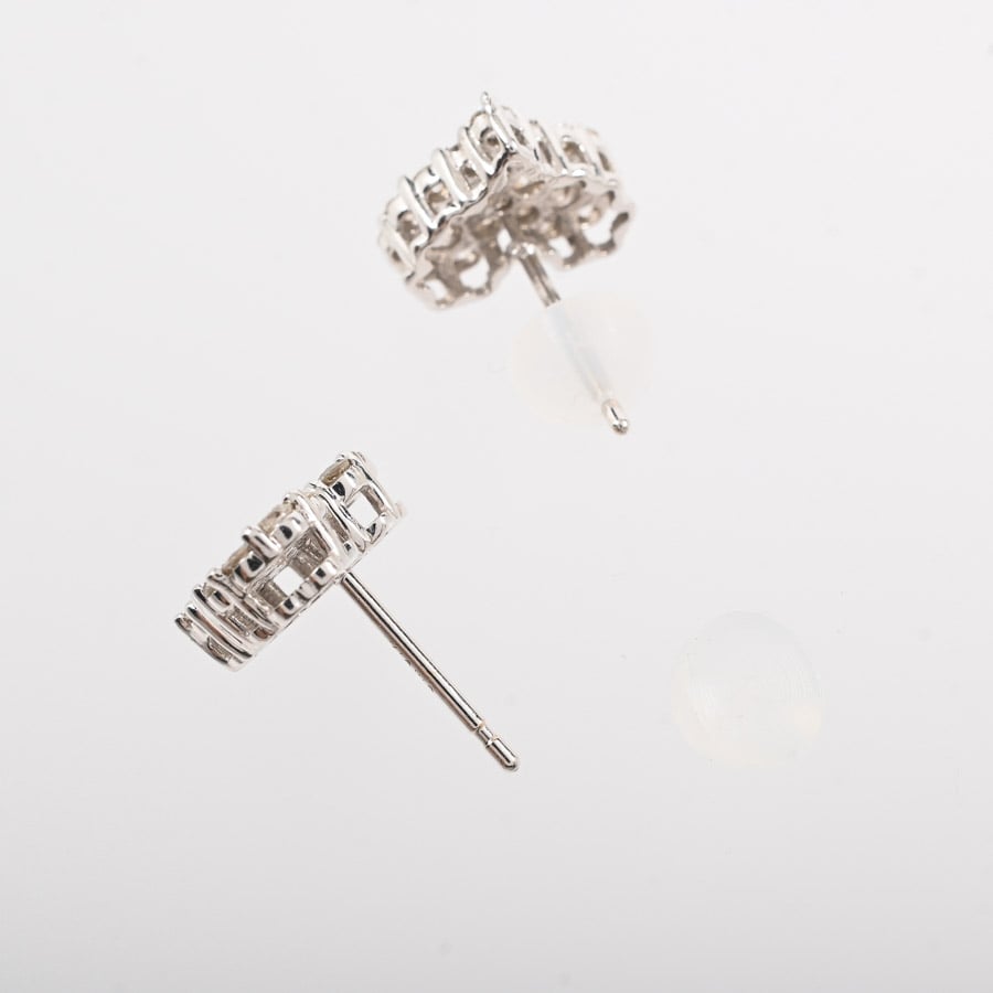 ダイヤ ピアス | K18ホワイトゴールド | 中古A品| レディース│ノン