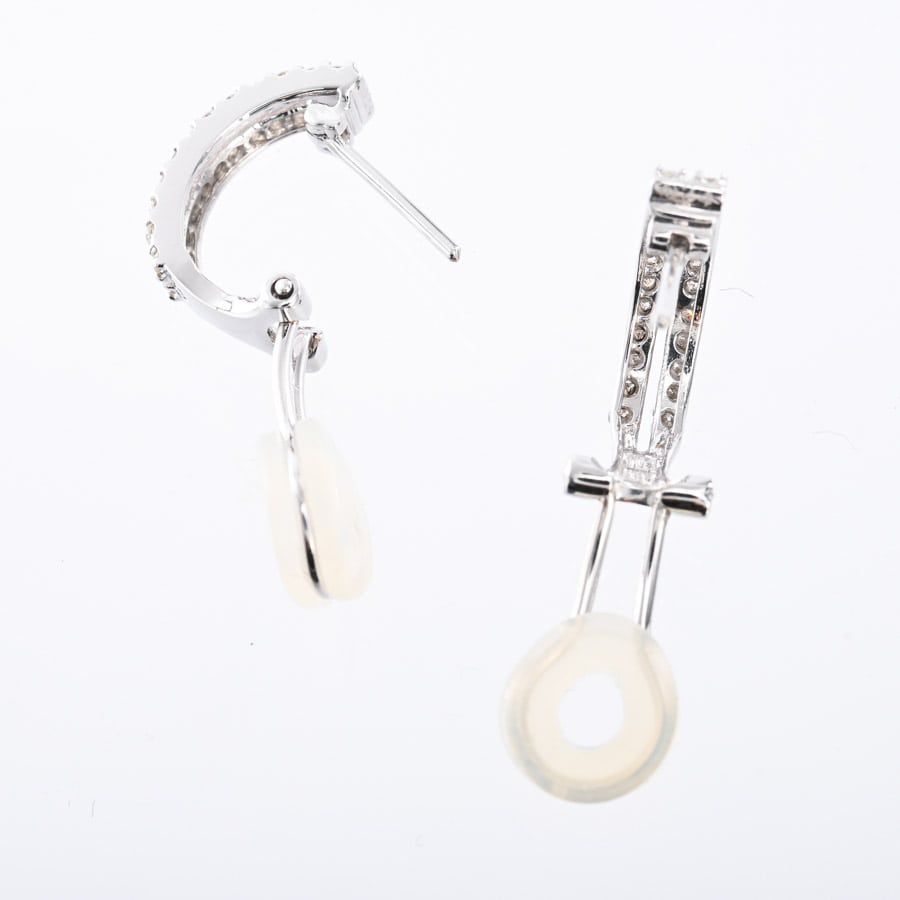 ダイヤ ピアス | K18ホワイトゴールド | 中古A品| レディース│ノン