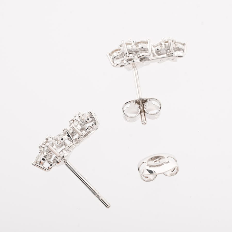 ダイヤ ピアス | K18ホワイトゴールド(K18WG) | 中古A品| レディース