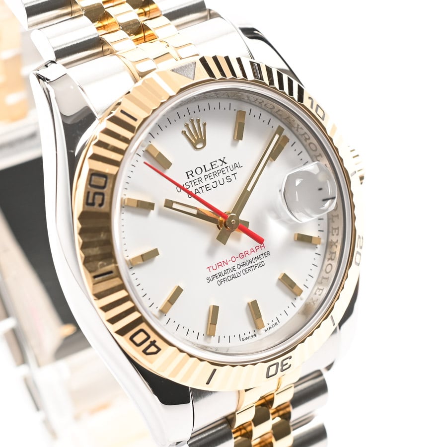 ROLEX ターノグラフ　ホワイト ロレックス デイトジャスト ターノグラフ ホワイト - 腕時計専門