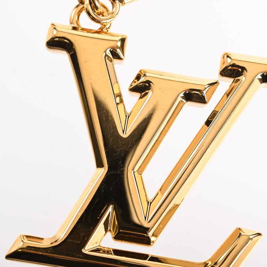 キーホルダーLVファセット(金具含む全長:約8cm チャーム:約W3.7x3.7cm