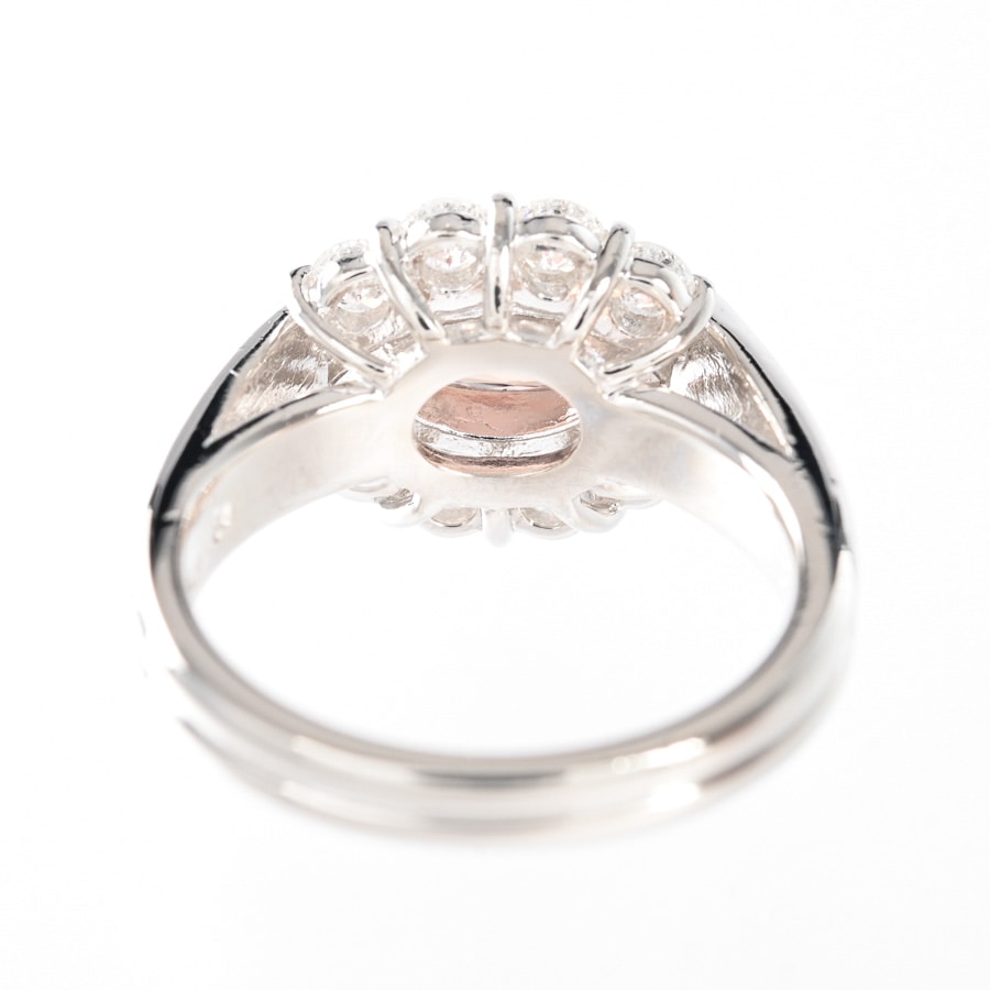 インペリアルトパーズ　Ptリング Pt900 インペリアルトパーズ ダイヤ リング 4.8ct D0.72ct