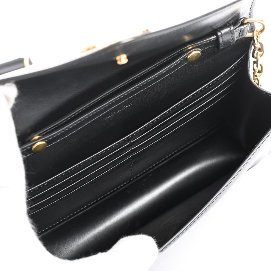 美品【CELINE】ブラック レザー マイヨンチェーン ウォレット Amazon | [セリーヌ] チェーン付きマイヨン トリオンフ