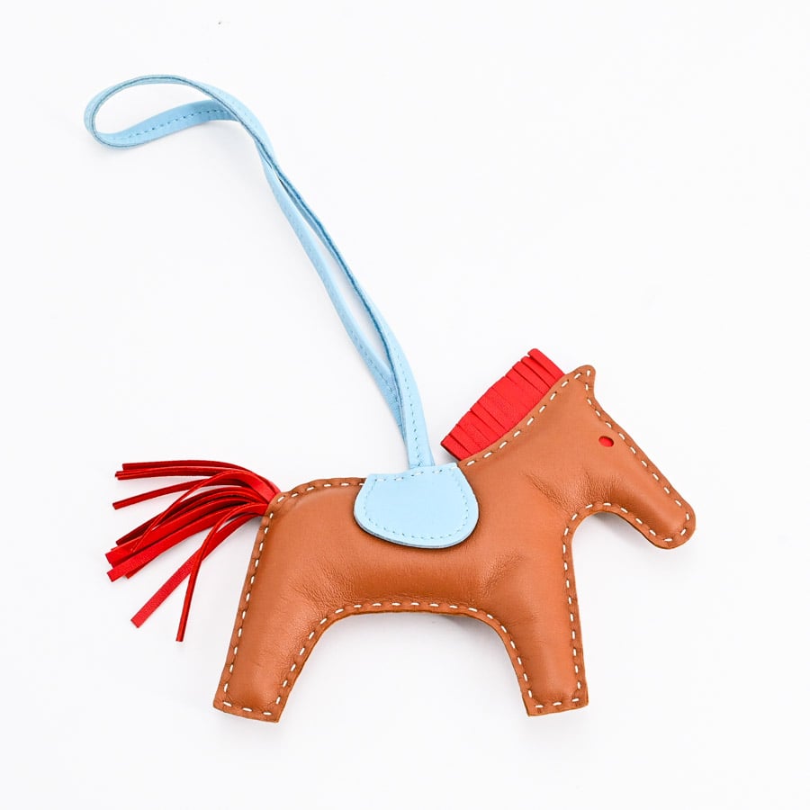 エルメス　ロデオチャームMM セレステ　極美品 HERMES エルメス ロデオMM アニョーミロ バッグチャーム