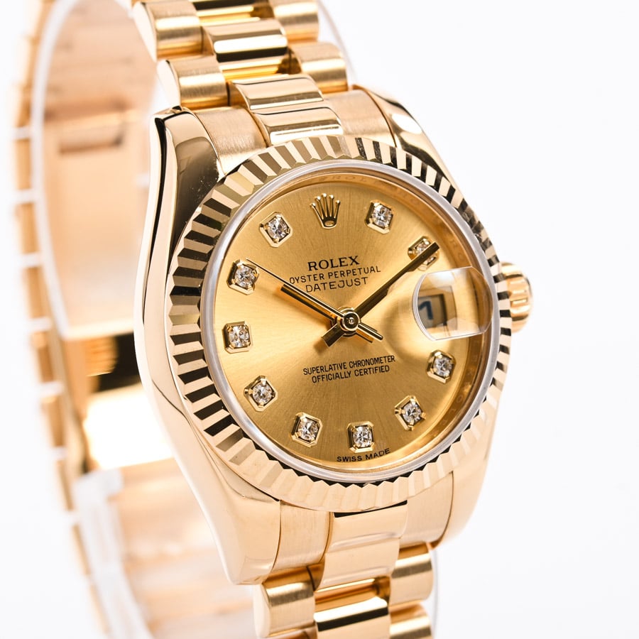 デイトジャスト(ケース:約26mm/ブレスサイズ:約15.5cm イエロー