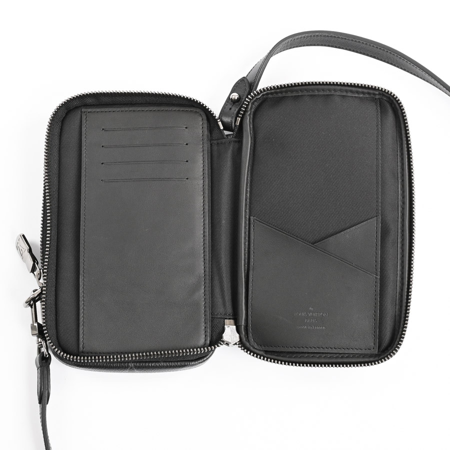 ダブルフォンポーチ(約W10xH17xD4cm(実寸) グレー): ブランドバッグ