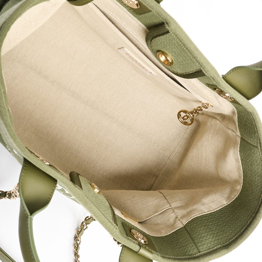 ドーヴィルショピングバッグ(約W32.5 / 42xH23.5xD15cm(実寸) カーキ