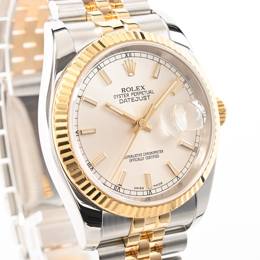 ROLEX ロレックス デイトジャストK18YG/SS （116233コマ2個 ロレックス デイトジャスト 116233 2BR ブラックオニキス/ダイヤモンド