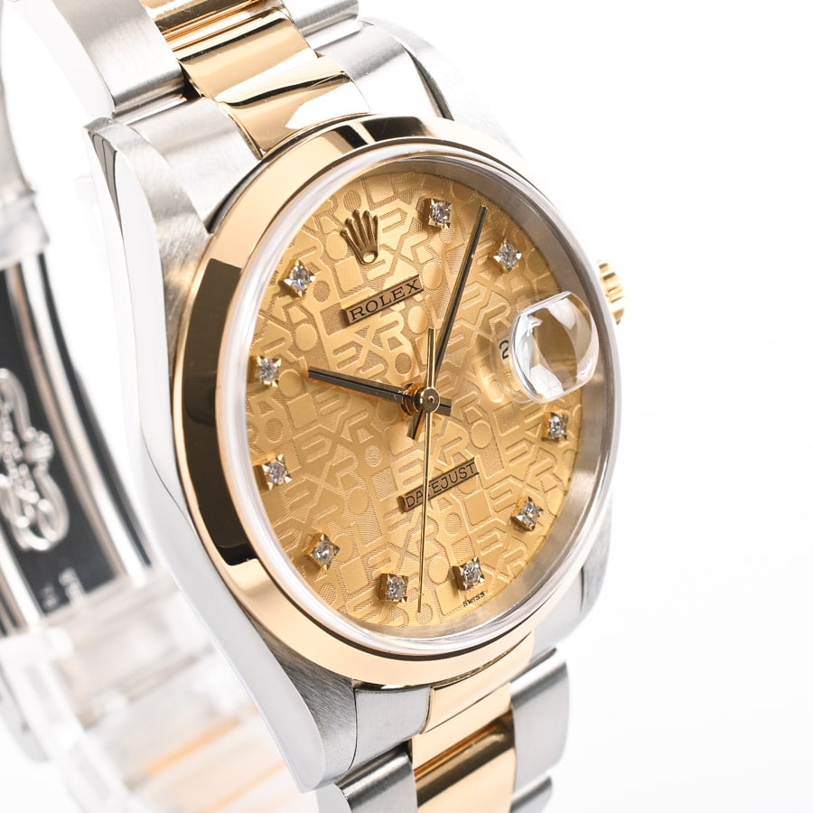 デイトジャスト(ケース:約35mm(実寸)/ブレスサイズ:約18cm イエロー