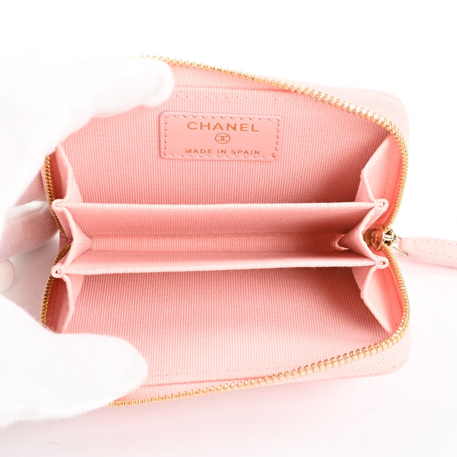 クラシックジップコインパース(約W10.5xH7.5cm(実寸) ライトピンク