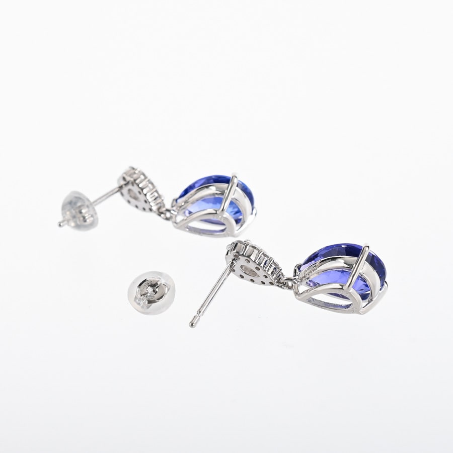 タンザナイト ピアス | プラチナ900 | 中古A品| レディース│ノン
