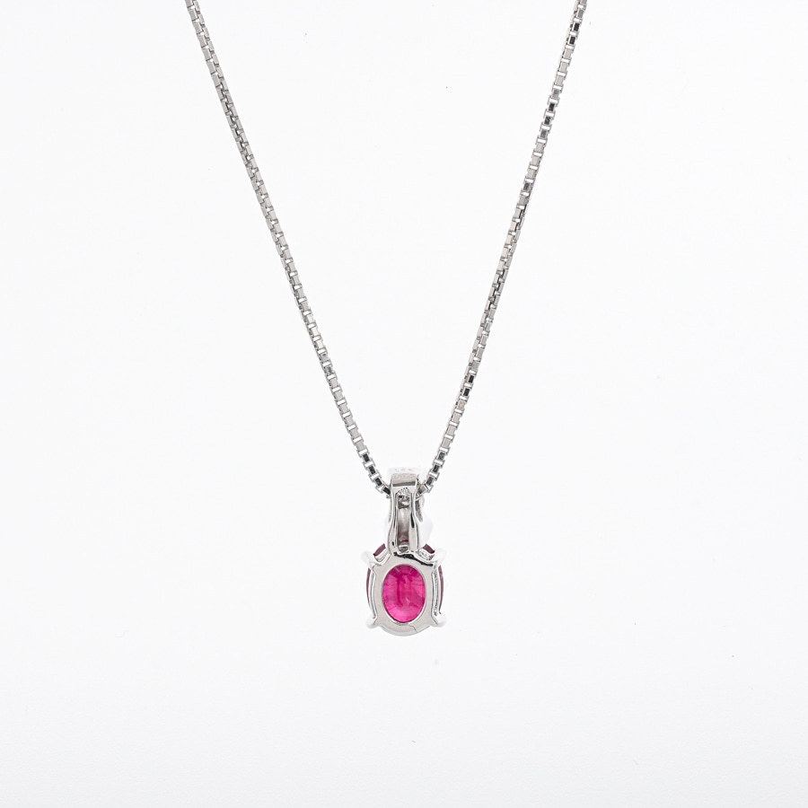 ルビー ネックレス | K18ホワイトゴールド | 中古A品| レディース