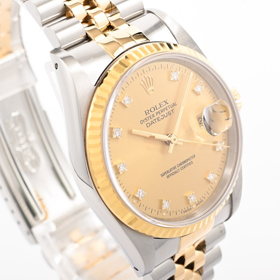 デイトジャスト(ケース:約36mm/ブレスサイズ:約18.5cm イエロー