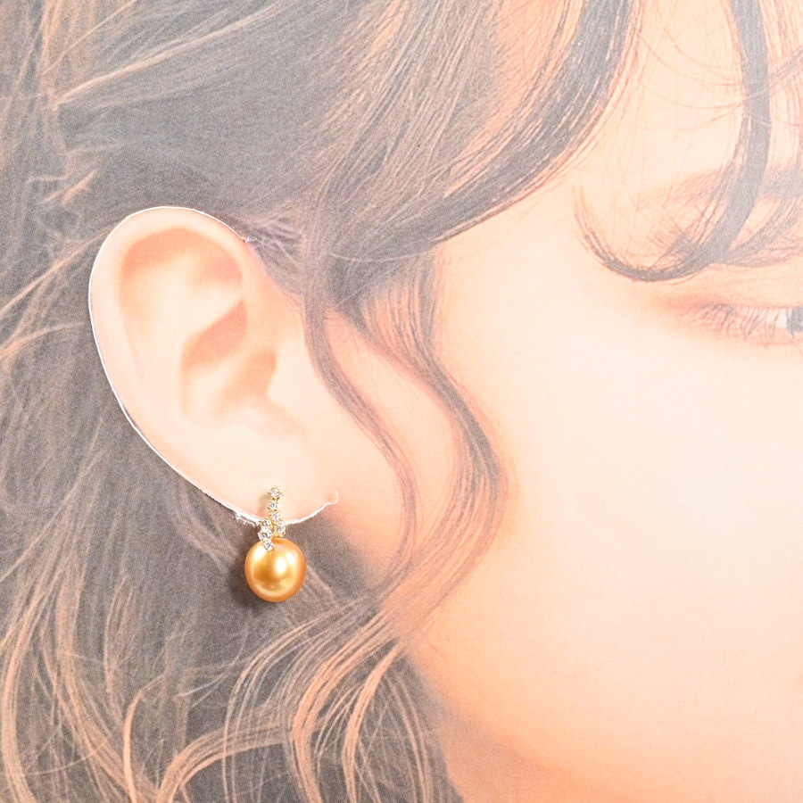 パール ピアス(チャーム:最大約W10xH20mm): ジュエリー【公式