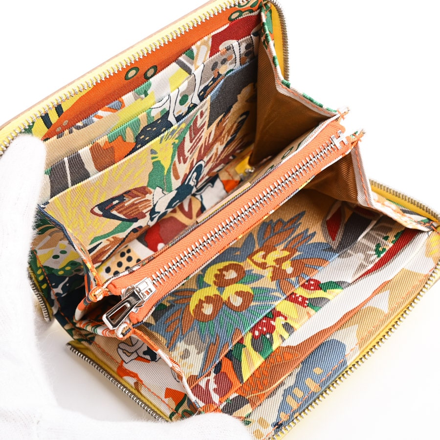 【あや】　アザップコンパクト　シルクイン　ジッピーウォレット　財布 アザップコンパクトシルクイン(約W11xH9.5cm ライム): ブランド財布