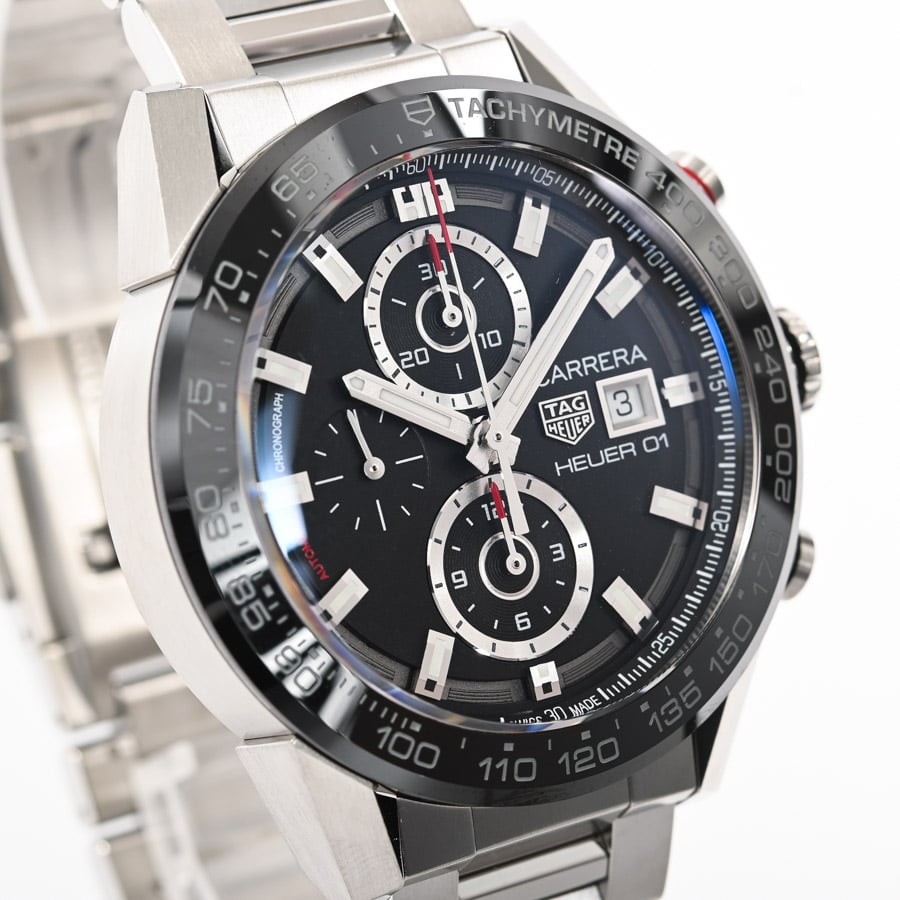 カレラ キャリバーホイヤー01 クロノグラフ(ケース:約43mm/ブレス