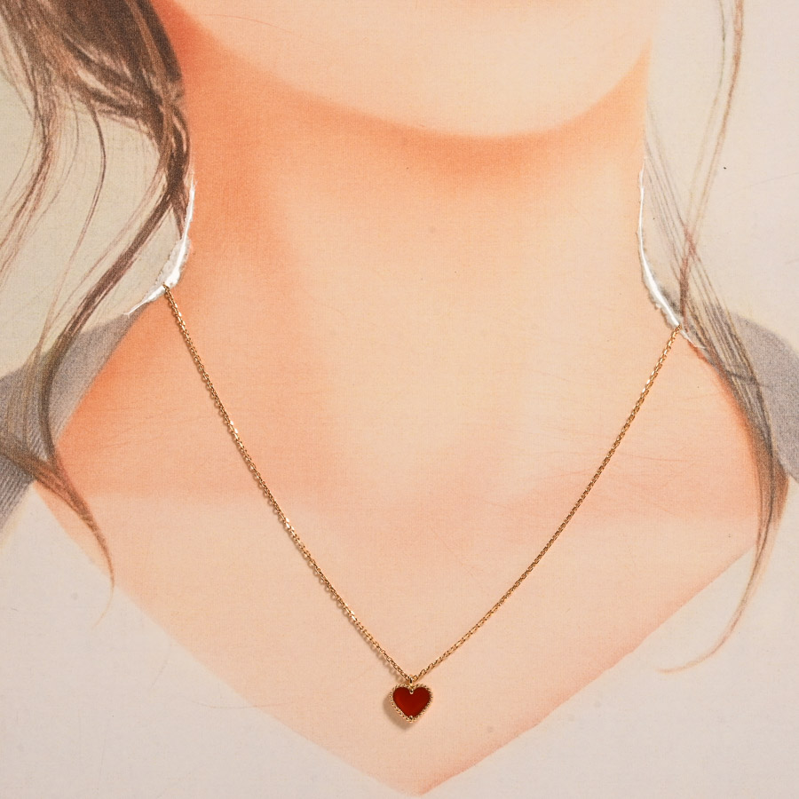 ヴァンクリーフ&アーペル ネックレス カーネリアン スウィートアルハンブラ ヴァンクリーフ&アーペル ネックレス カーネリアン スウィート