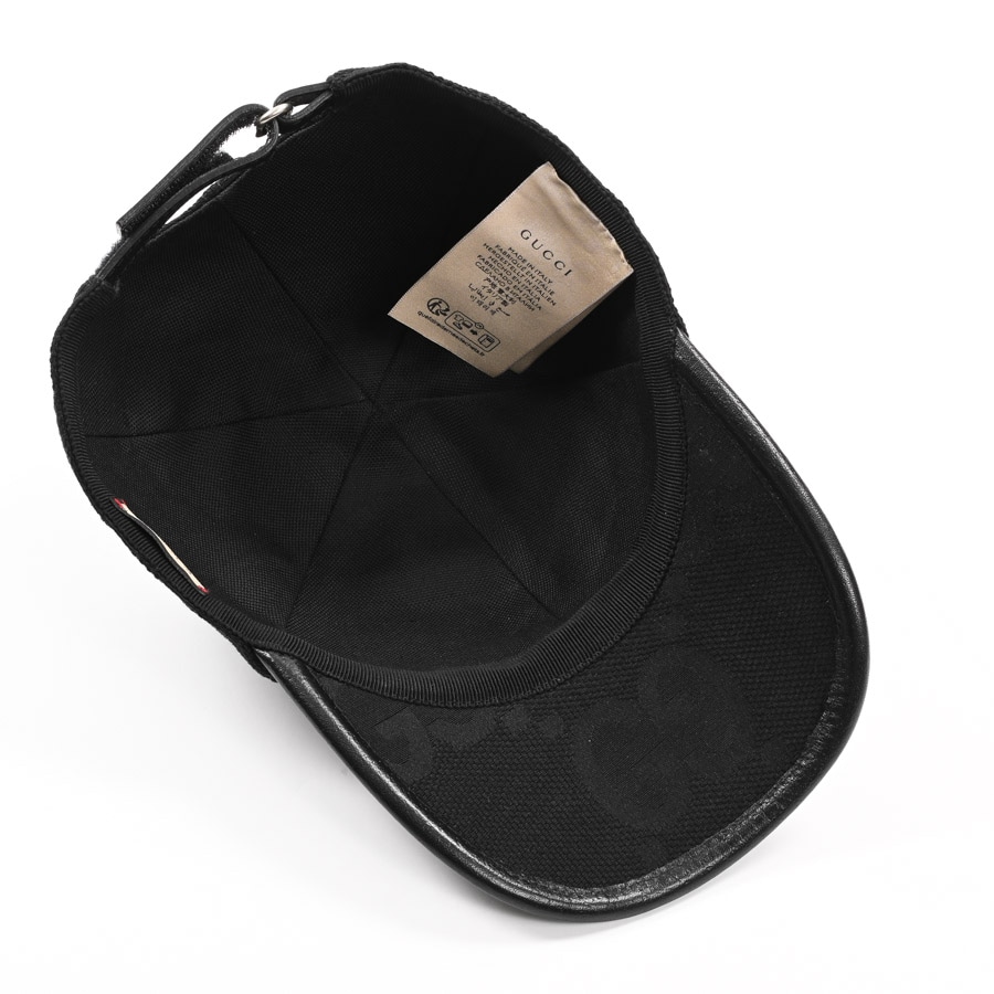 GUCCI ブラック キャップ 727562 グッチ | ベースボールキャップ | 727562 | GGキャンバス | 中古